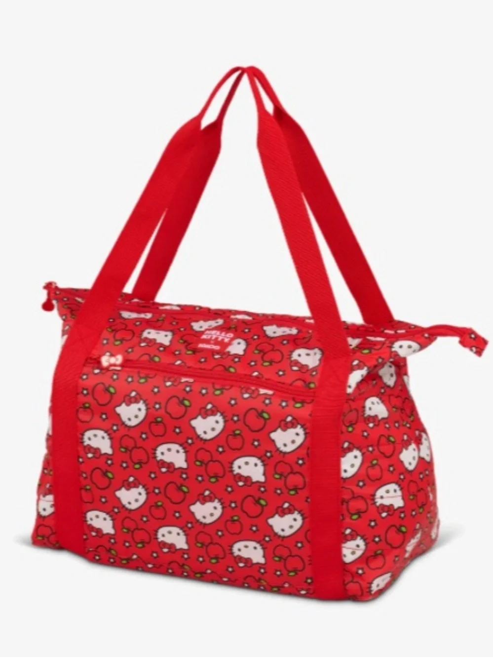 Sanrio Hello Kitty Packable Puffer Tote Red Apples Igloo Cooler Bag NWT